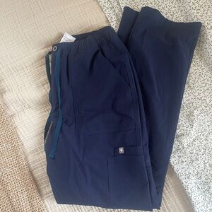 FIGS navy lined technical collection scrub pants size small